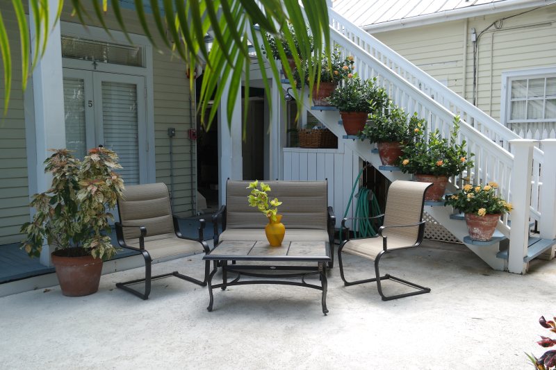 Guest room interior at Heron House Court Key West